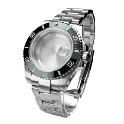 Blak Bezel 40mm Diver Waterproof For SUB NH34 NH35 NH36 Movement Sapphire Glass Watch Case Mod Glass Back 20atm Steel Bracelet