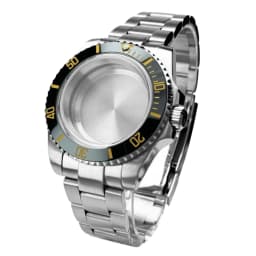 Blak Bezel 40mm Diver Waterproof For SUB NH34 NH35 NH36 Movement Sapphire Glass Watch Case Mod Glass Back 20atm Steel Bracelet