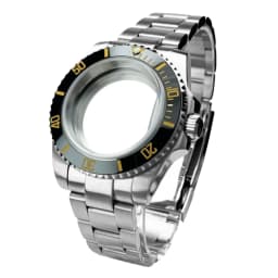 Blak Bezel 40mm Diver Waterproof For SUB NH34 NH35 NH36 Movement Sapphire Glass Watch Case Mod Glass Back 20atm Steel Bracelet