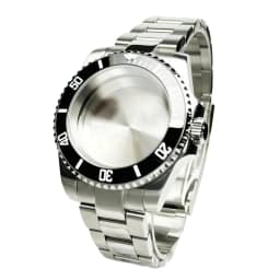 Blak Bezel 40mm Diver Waterproof For SUB NH34 NH35 NH36 Movement Sapphire Glass Watch Case Mod Glass Back 20atm Steel Bracelet