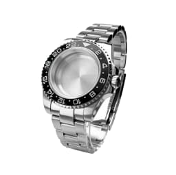 Blak Bezel 40mm Diver Waterproof For SUB NH34 NH35 NH36 Movement Sapphire Glass Watch Case Mod Glass Back 20atm Steel Bracelet