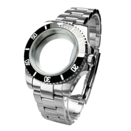 Blak Bezel 40mm Diver Waterproof For SUB NH34 NH35 NH36 Movement Sapphire Glass Watch Case Mod Glass Back 20atm Steel Bracelet