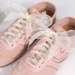 4cm Wide Fishtail Organza Shoelaces Wave Chiffen Yarn Bow Laces Beauty White Casual Sneaker DE Training Shoes Laces(1pairs)