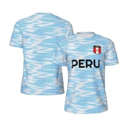 Fashion Peru Flag Graphic Football T Shirts For Men Trend 3D National Emblem Printed Sports T-shirts Loose Breathable Tees Tops