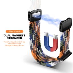 20mm 22mm Nylon Braided Strap for Samsung Galaxy Watch 7 6 5 4 Strap Magnetic Band for Huawei Watch GT6 5Pro GT4 3Pro 46mm Strap