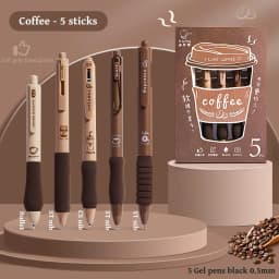 5pcs/set Kawaii 0.5mm Quick-drying Neutral Pen ST Pen Head High-value Gel Pen School Student Office Stationery Supplies