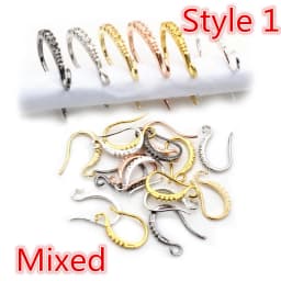 17x10mm 20pcs Rhodium Silver Gold Plated Earring Findings Earrings Clasps Hooks Fittings DIY Jewelry Making Accessories Earwire