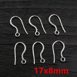 17x10mm 20pcs Rhodium Silver Gold Plated Earring Findings Earrings Clasps Hooks Fittings DIY Jewelry Making Accessories Earwire