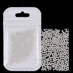 1 Pack 0.6-2.0mm Nail Art Caviar Bead 10g Rhinestone for Micro Steel Ball 3D Decorations UV Gel Acrylic Tips