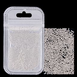 1 Pack 0.6-2.0mm Nail Art Caviar Bead 10g Rhinestone for Micro Steel Ball 3D Decorations UV Gel Acrylic Tips