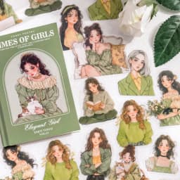 Mr Paper 90Pcs/bag Girly Times Series PET Waterproof Stickers DIY Notebook Tablet Phone Case Creative Handbook Stickers
