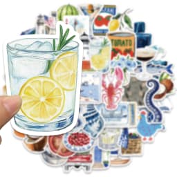 50PCS Open Sea Stickers for Luggage, Skateboarding, Luggage, Refrigerator, Mobile Phone, Sailing, and Far Voyage Stickers