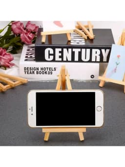 Mini Wooden Artist Easel, Compact Tabletop Display Stand, Foldable, Adjustable Holder for Wedding Cards, Paintings Artwork