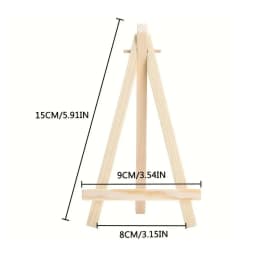Mini Wooden Artist Easel, Compact Tabletop Display Stand, Foldable, Adjustable Holder for Wedding Cards, Paintings Artwork