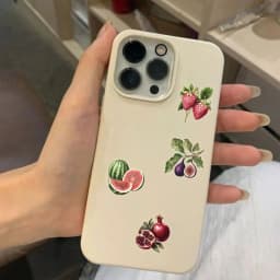 50PCS Retro Fruit Graffiti Stickers Fruit and Vegetable Teaching Stickers Scrapbook Guitar Mobile DIY Waterproof Stickers 