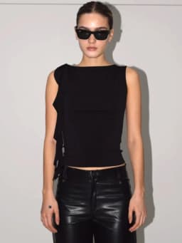 Summer Women'S Solid Color Vest Fluttering Tassel Sleeveless Slim Pullover Round Neck T-Shirt Casual Street Wear Y2K