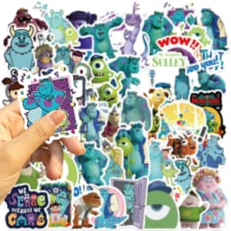 50PCS Fun Cartoon Monsters Inc Graffiti Stickers Scrapbooking Collage Material Phone Cases Guitar Notebooks DIY Decorative
