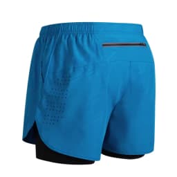 New men's summer outdoor running training 2-in-1 shorts, double-layer beach pants, quick-drying and breathable sports pants