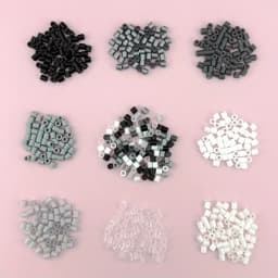5mm 1000PCS Black, White, Gray, Transparent Color, Complementary Color Set, Hama Bead Iron Fuse Bead DIY Puzzle Pixel Art Gift