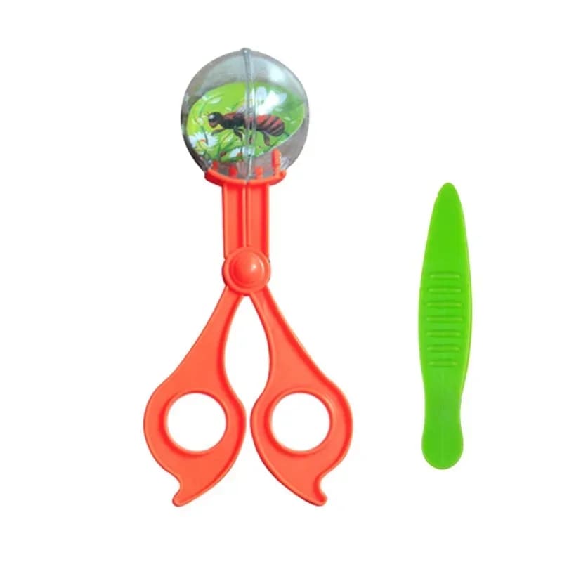 Educational Bug Catcher Scissors Set for Kids - Plastic Insect Clips and Tweezers for Camping and Outdoor Activities