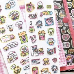 Korean Cartoon Cute Kawaii Graffiti Hand Drawn Rabbit Sticker Hand Account Photo Planner Diary Scrapbook DIY Decorative Stickers