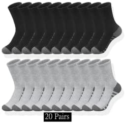 Ultra Soft Breathable Men Classic Crew Socks Comfy Casual Unisex Socks For Outdoor Wearing 1/10/20/30 Pairs 2025
