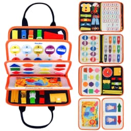 Montessori Busy Board for Ages 3-6 - Sensory Educational Toy for Early Learning & Fine Motor Skills Development