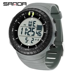 SANDA New 6256 Men's Electronic Watch Large Dial Outdoor Waterproof Sports Watch Night Light Alarm Clock Multi Functional Watch