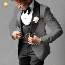 Boys’ Beige 3-Piece Suit with Classic Modern Comfortable Tailoring, Ideal for Weddings, Banquets, Birthdays & Performances