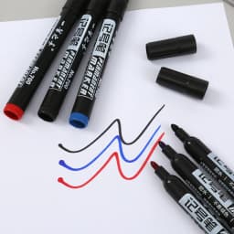 1-100Pcs Waterproof Oil-based Marker Pen Quick Dry Black Blue Red Ink Permanent for Metal Glass Stationery Art School Supply