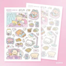 Cute Cartoon Animal Bear Stickers Handbook Diary Planner Notebook Scrapbook Stationery DIY Decorative Waterproof Stickers