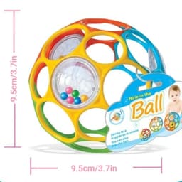 Baby Toy Ball Rattles Soft Ball Toy Newborn Grasping Teethers Hand Bell Sensory Toys Kids Educational Toys for 0-12 Months Baby