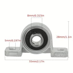 1pcs Zinc Alloy Diameter 8 10 12 35 mm Bore Ball Bearing Pillow Block Mounted Support Kfl08 Kfl000 Kfl001 Kp08 Kp000 Kp001 Kp002