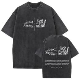 Christian Religious Jesus Forgive Them Father Vintage Washed T-shirt Men Women Gothic Rock Oversized T Shirts Tops Streetwear