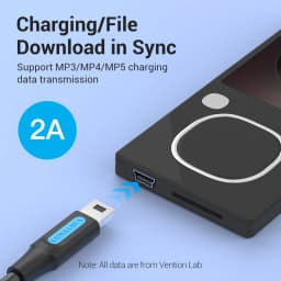 Vention USB C to Mini USB Cable Type C Adapter for Digital Camera MacBook Pro MP3 Player HDD - High-Speed Data Sync Cable