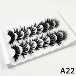 7 Pairs of 25mm Mink Eyelashes in Bulk, Russian Fluffy Natural False Eyelashes, 8 Pairs of 3D Natural False Eyelashes in Bulk