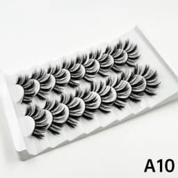 7 Pairs of 25mm Mink Eyelashes in Bulk, Russian Fluffy Natural False Eyelashes, 8 Pairs of 3D Natural False Eyelashes in Bulk