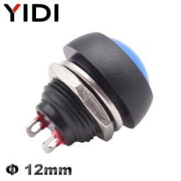 5/10pcs PBS 33B Mini Samll Plastic Push Button Round Head ON OFF Momentary Switch 2 Pin 12mm Waterproof Power Reset Non-locking