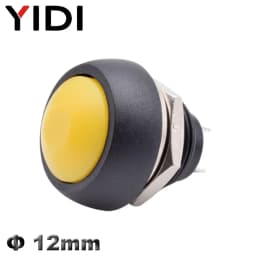 5/10pcs PBS 33B Mini Samll Plastic Push Button Round Head ON OFF Momentary Switch 2 Pin 12mm Waterproof Power Reset Non-locking