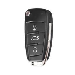 KEYYOU For Audi TT Q3 A8 A6 C5 C6 A4 B6 B7 A3 Folding Car Key Shell 3 Buttons HU66 Uncut Blank Auto Case