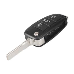 KEYYOU For Audi TT Q3 A8 A6 C5 C6 A4 B6 B7 A3 Folding Car Key Shell 3 Buttons HU66 Uncut Blank Auto Case