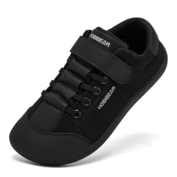 HOBIBEAR Kids Barefoot Shoes Wide Toe Zero Drop Walking Minimalist Sneaker Artificial Leather Comfortable Casual Shoes