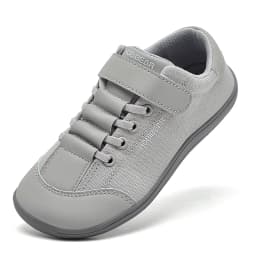HOBIBEAR Kids Barefoot Shoes Wide Toe Zero Drop Walking Minimalist Sneaker Artificial Leather Comfortable Casual Shoes