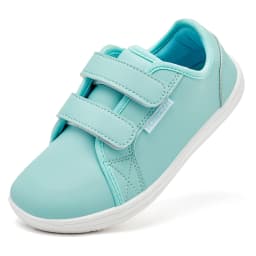 HOBIBEAR Kids Barefoot Sneakers | Hook Loop | Wide Toe Shoes | Artificial Leather Minimalist Lightweight Sneakers
