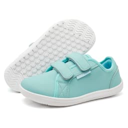 HOBIBEAR Kids Barefoot Sneakers | Hook Loop | Wide Toe Shoes | Artificial Leather Minimalist Lightweight Sneakers