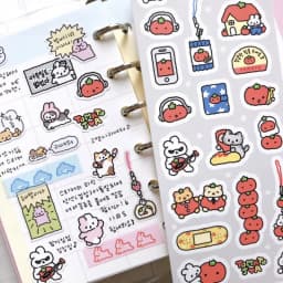 Cartoon Stickers Korean Cute Graffiti Style Rabbit Stickers Kawaii Cartoon Animal Stickers Hand Account Diary Scrapbook Stickers