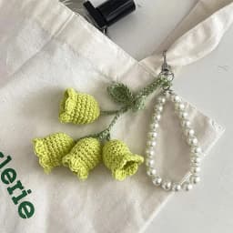 Bag Pendants Creative Cute Pearl Knitted Orchid Flower Fashionable Versatile Bag Accessories Sweet Multifunctional Keychains
