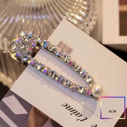 Korea Shiny Rhinestones Hair Clips Women Crystal Hairpin Geometric Waterdrop Imitiation Pearl Hair Accessories Girl Dropshipping