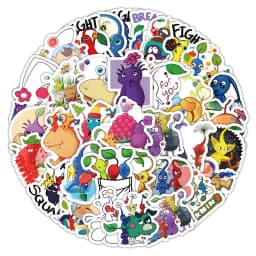 100PCS Cute Plant Pikmin Doodle Stickers - Adventure-Themed Decals for Journals, Laptop Skins & DIY Accessories