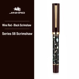 JINHAO 58 Wood / Scrimshaw Fountain Pen Colorful F EF Ink Pen High Quality Calligraphy Pen Stationery School Office Supplies